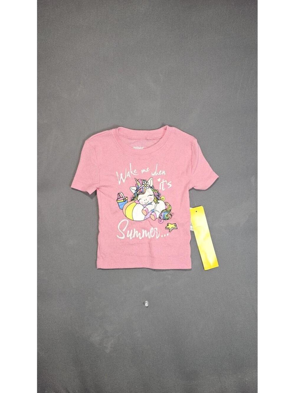 Wake Me When It’s Summer Pink Unicorn Shirt Size 24M NWT Toddler Tee